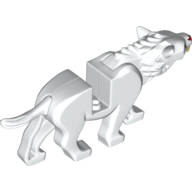 Lego Creature Body Part, Warg Body with Dark Red Nose Print / White