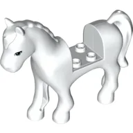 Animal, Horse with 2 x 2 Cutout, Blue Eyes Print / White