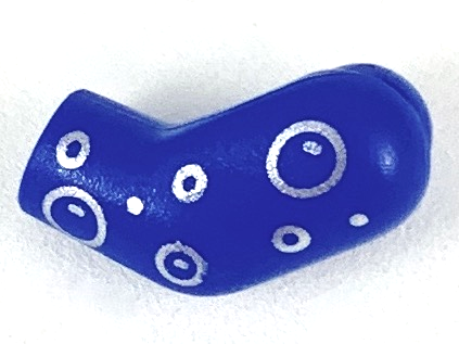 Lego Arm, Left with Silver Bubbles Pattern / Blue