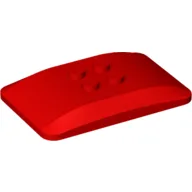 Brick Curved 6 x 4 x 2/3 Quad Curved with 2 x 2 Studs / Red
