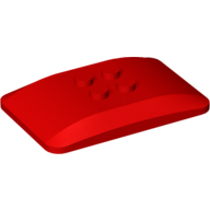 Lego Brick Curved 6 x 4 x 2/3 Quad Curved with 2 x 2 Studs / Red