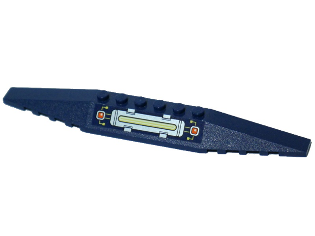 Lego Wedge 2 x 16 Triple with Silver Canister and Circuitry Pattern (Sticker) - Set 70322