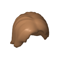 Lego Hair Mid-Length Tousled with Center Part / Medium Nougat