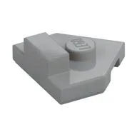Plate Special 2 x 2 Wedge, Center Stud, 1 x 1/2 Raised Tab / Light Bluish Gray