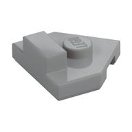 Lego Plate Special 2 x 2 Wedge, Center Stud, 1 x 1/2 Raised Tab / Light Bluish Gray