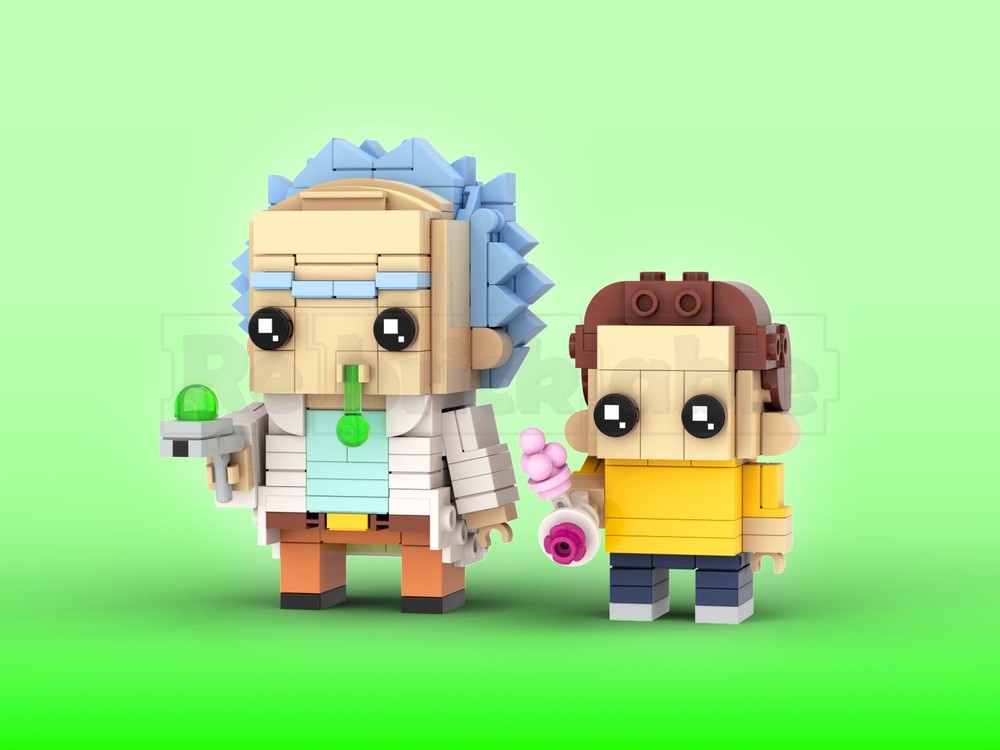 Lego Rick Sanchez & Morty Smith Brickheadz LEGO MOC - Rick and Morty