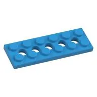 Technic Plate 2 x 6 [5 Holes] / Dark Azure