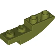 Brick Curved Inverted 4 x 1 / Olive Green