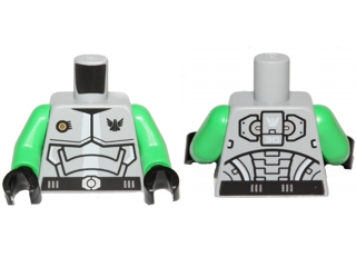 Lego Torso Galaxy Squad Armor with Number 30 on Back Pattern / Bright Green Arms / Black Hands