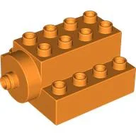 Duplo Brick 4 x 4 x 2 with Large Rotor Mounting (Ferris Wheel) / Orange