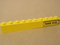 Brick 1 x 10 with '7249 XXL' Pattern Model Right Side (Sticker) - Set 7249