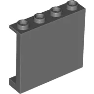 Panel 1 x 4 x 3 [Side Supports / Hollow Studs] / Dark Bluish Gray