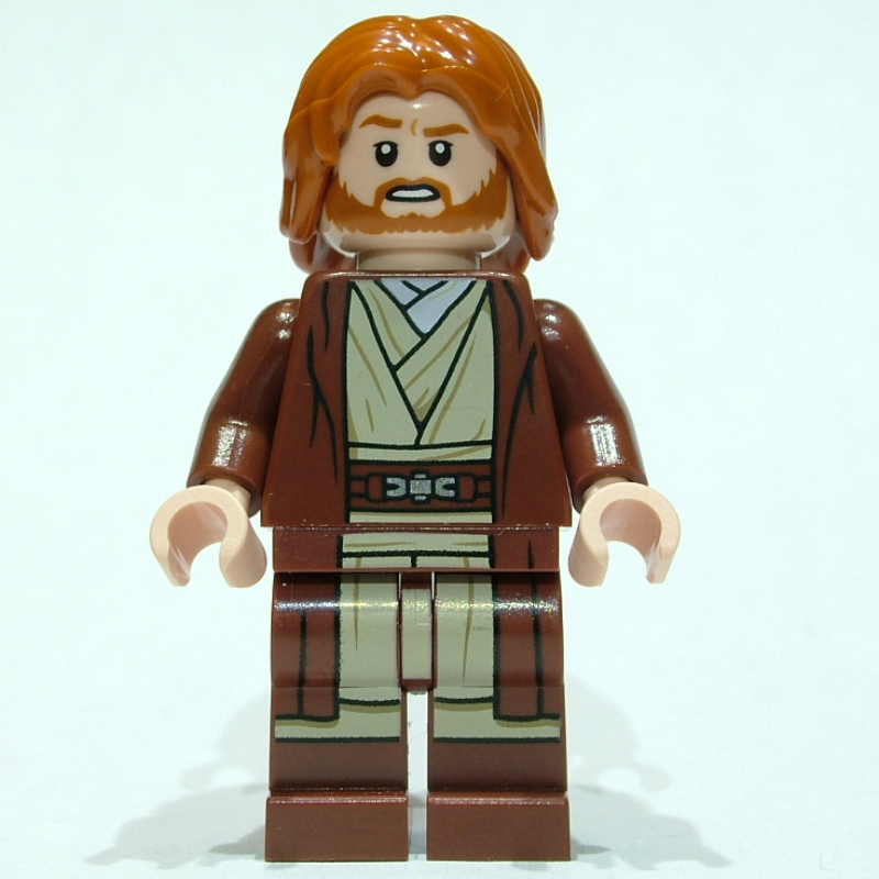Lego Obi-Wan Kenobi - Reddish Brown Robe, Long Hair
