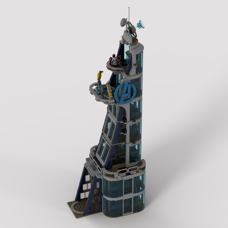 Lego Avengers Tower Battle of NY (+Hall of Armor)