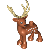 Lego Duplo Animal Deer Male / Buck (No. 1) / Dark Orange