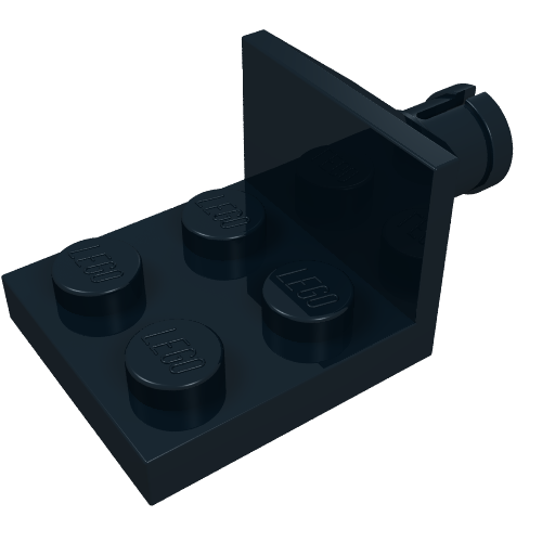Lego Plate Special 2 x 2 with Helicopter Tail Rotor Holder / Black