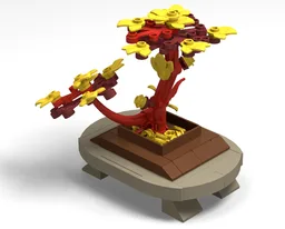 micro red bonsai for micro pot