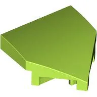 Brick Wedged, Curved 2 x 2 with Stud Notches / Lime
