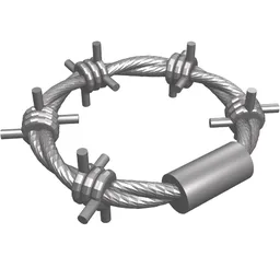 Equipment Barbed Wire Coil / Flat Silver