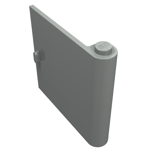 Lego Door 1 x 5 x 4 Right / Light Gray