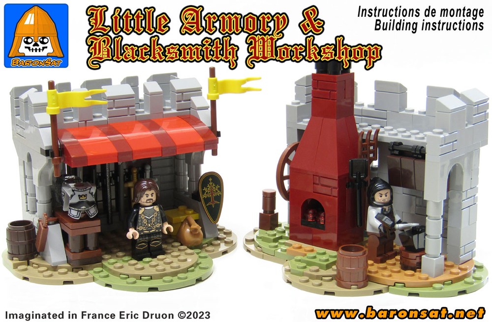 Lego RB Armory Shop & Blacksmith Workshop 2 moc models.
