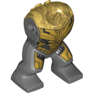 Lego Body Giant, No Head, Thanos, Gold Bodysuit print / Dark Bluish Gray