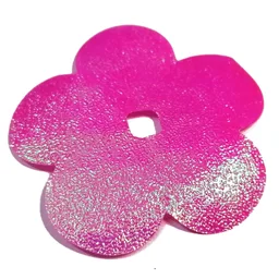 Clikits Icon Accent, Flower, Foil 7 1/2 x 7 1/2, 5 Petals with Textured Surface / Dark Pink
