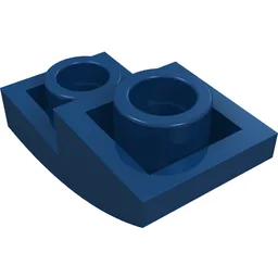Brick Curved Inverted 2 x 1 / Dark Blue