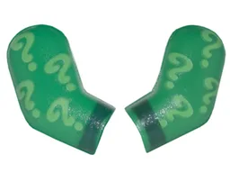 Arm, (Matching Left and Right) Pair with Bright Green Question Marks and Dark Green Cuffs Pattern / Green