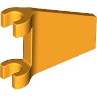 Flag 2 x 2 Trapezoid with Flared Area between Clips / Bright Light Orange
