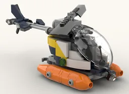 Tiny Pontoon Helicopter