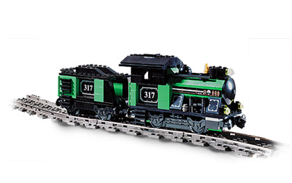 Lego Small Train Engine with Tender Green