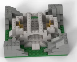 Temple with Mountain