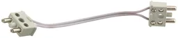 Electric, Wire 12V / 4.5V with 2 Leads, 14 Studs Long with 2 Light Gray Electric, Connector, 2-Way Male Squared Narrow Long with Center Post (x466c14 / 766c01)