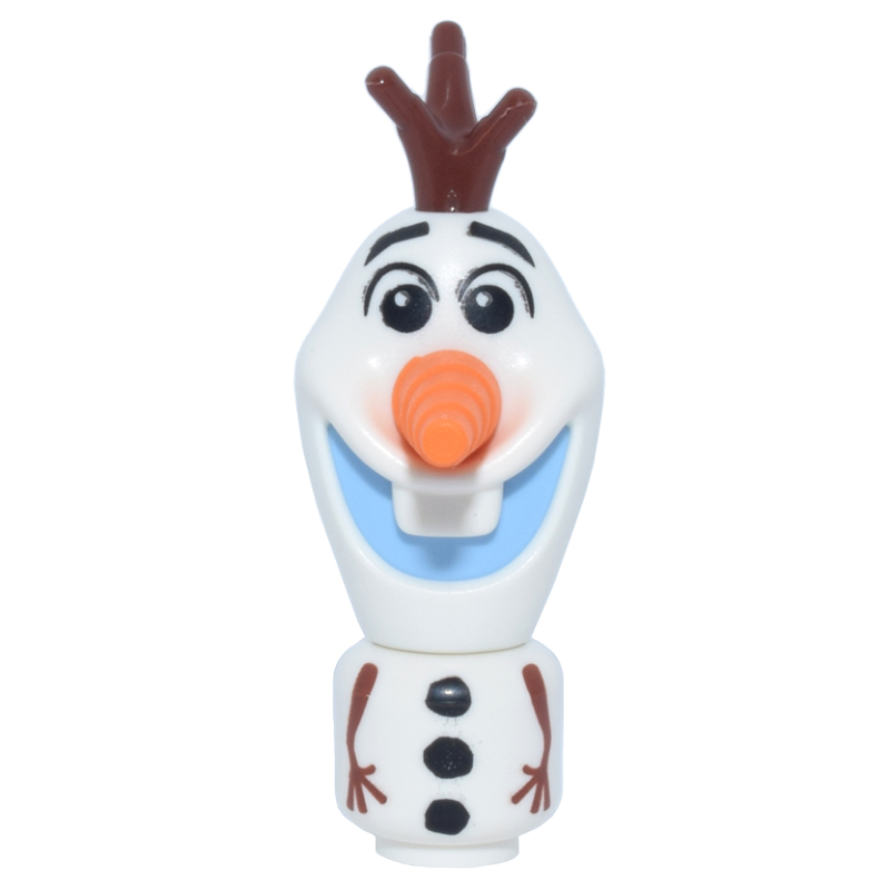 Lego Olaf - Microdoll, 3626c Body, Stick Hair, Bright Light Blue Mouth
