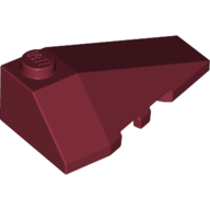 Lego Brick Wedged, Sloped 4 x 2 Triple Right / Dark Red