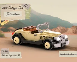 1920 Vintage Tan Car - Lego Moc Instructions