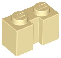 Brick Special 1 x 2 with Groove / Tan