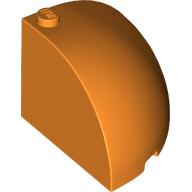 Lego Brick Round Corner 4 x 4 x 3 Quarter Dome Top / Orange
