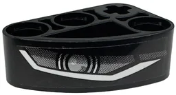 Technic, Liftarm, Modified L-Shape Quarter Ellipse Thick 2 x 3 with Silver and White Headlight Pattern Model Right Side (Sticker) - Set 42153