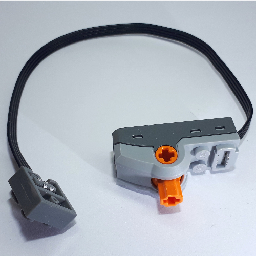 Lego Pole Reverser, Power Functions, Black Wire / Light Bluish Gray