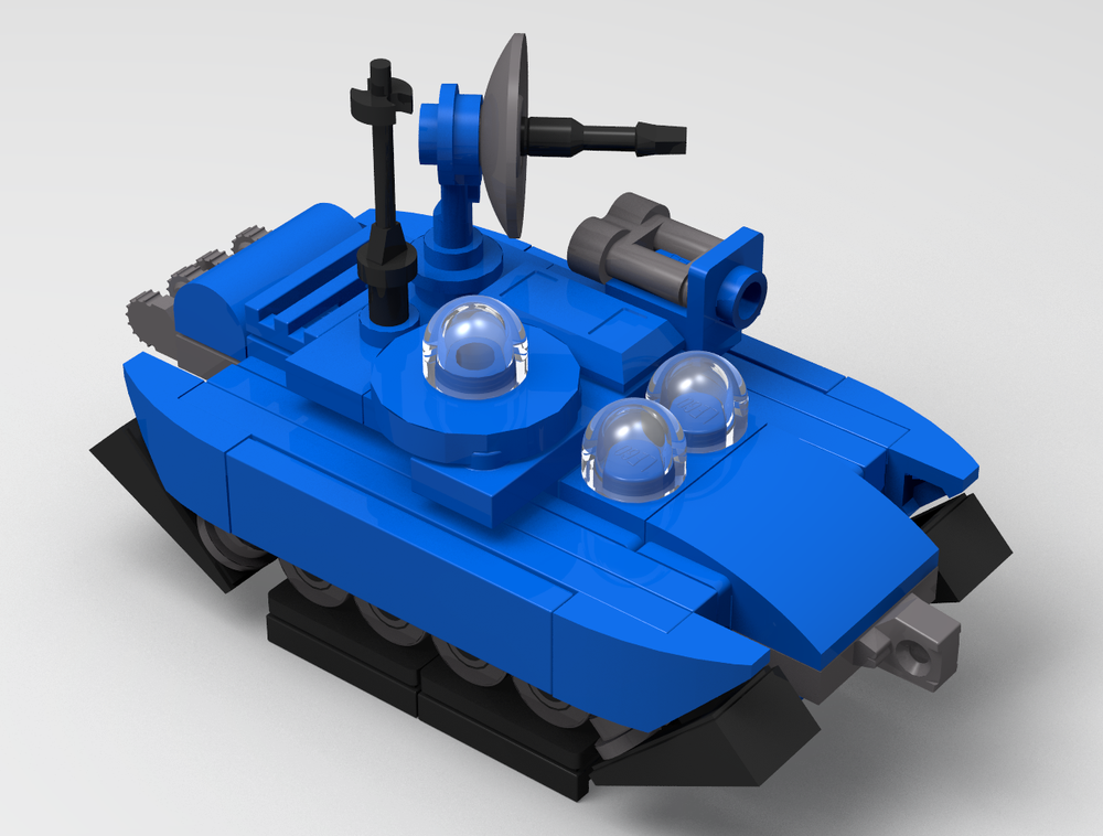 Lego MINI MOC BLUE TANK MOON "TINTIN EXPLORERS ON THE MOON" (Version 2)