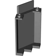Panel 3 x 3 x 6 Corner Wall without Bottom Indentations / Black