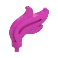Flame / Headwear Accessory Plume / Feather, Triple Point / Dark Pink