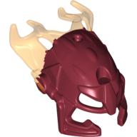 Lego Large Figure Mask Malum with Marbled Trans-Orange Pattern / Dark Red
