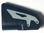 Lego Technic, Panel Fairing # 7 Very Small Smooth Short, Side A with Light Bluish Gray Bracket Pattern (Sticker) - Set 42170