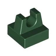 Tile Special 1 x 1 with Clip and Straight Tips / Dark Green