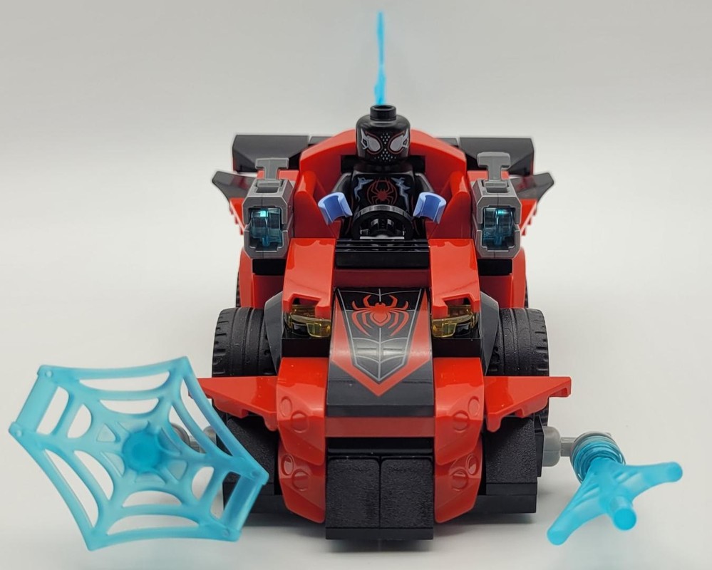 Lego Tooned Miles Morales vs. Morbius Spiderman Car