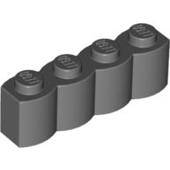 Lego Brick Special 1 x 4 Palisade [aka Log] / Dark Bluish Gray
