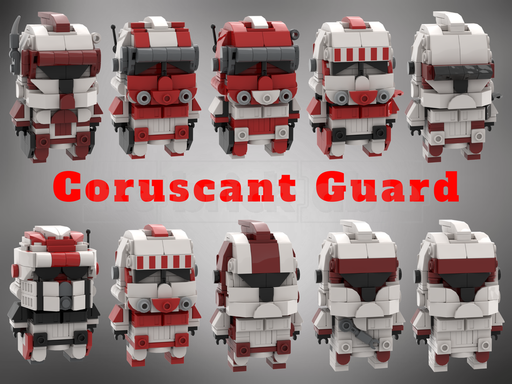 Lego Shock Trooper / Coruscant Guard Brickheadz BUNDLE
